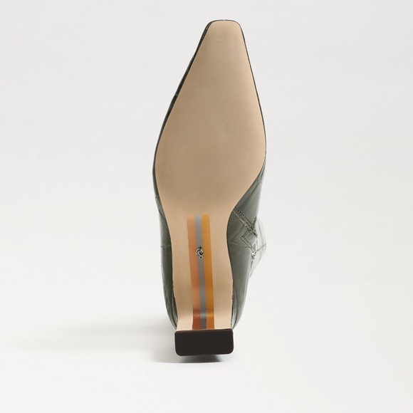 Sam Edelman Sylvia2 Knee High Boots in deep olive croco leather - Picture 4 of 16